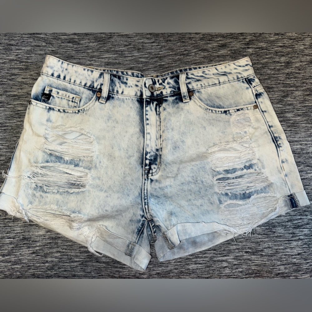 KanCan Light Blue Distressed Jean Shorts